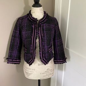 Tweed cropped blazer size L